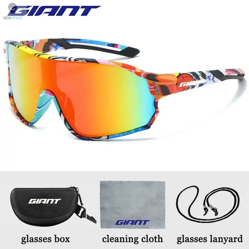 GIANT Top Seller Cycling Glasses UV400 Anti Fog REVO Lenses HD Clarity CE/ANSI Certified Cateye Design MTB/Road Bike man women 