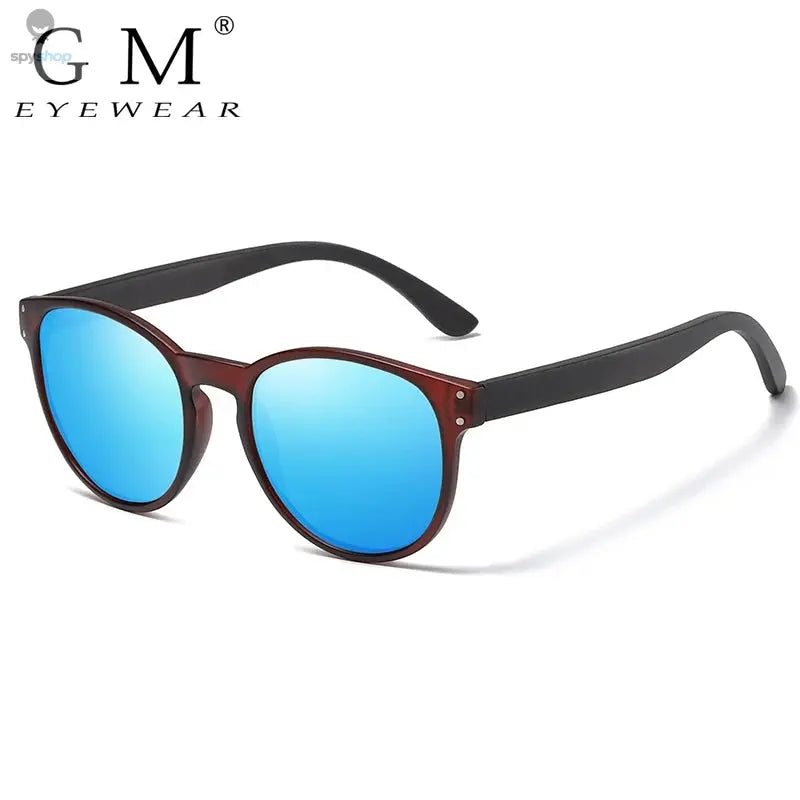 GM Polarized Sunglasses Men Women S5091 Brand  Wooden Sunglasses Women Round frame Classic Sunglasses 