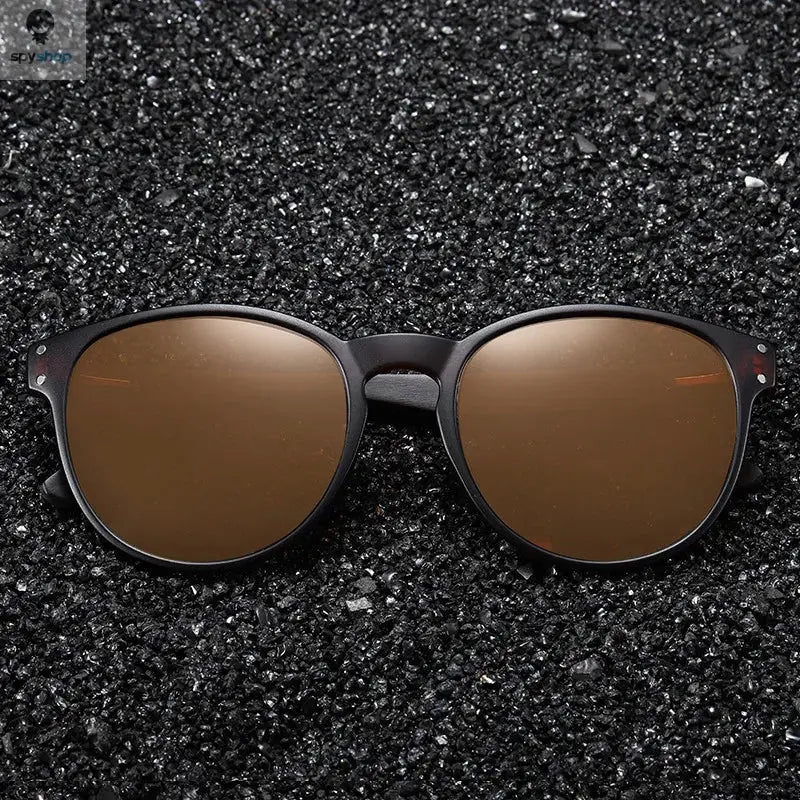 GM Polarized Sunglasses Men Women S5091 Brand  Wooden Sunglasses Women Round frame Classic Sunglasses 