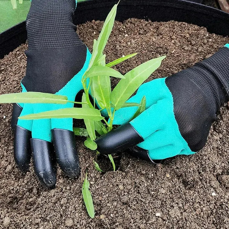 Garden gloves, stab resistant, waterproof, claw resistant, wear-resistant, ground scraping, grass pulling, soil digging, special 
