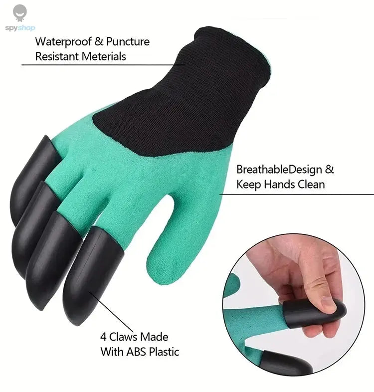 Garden gloves, stab resistant, waterproof, claw resistant, wear-resistant, ground scraping, grass pulling, soil digging, special 