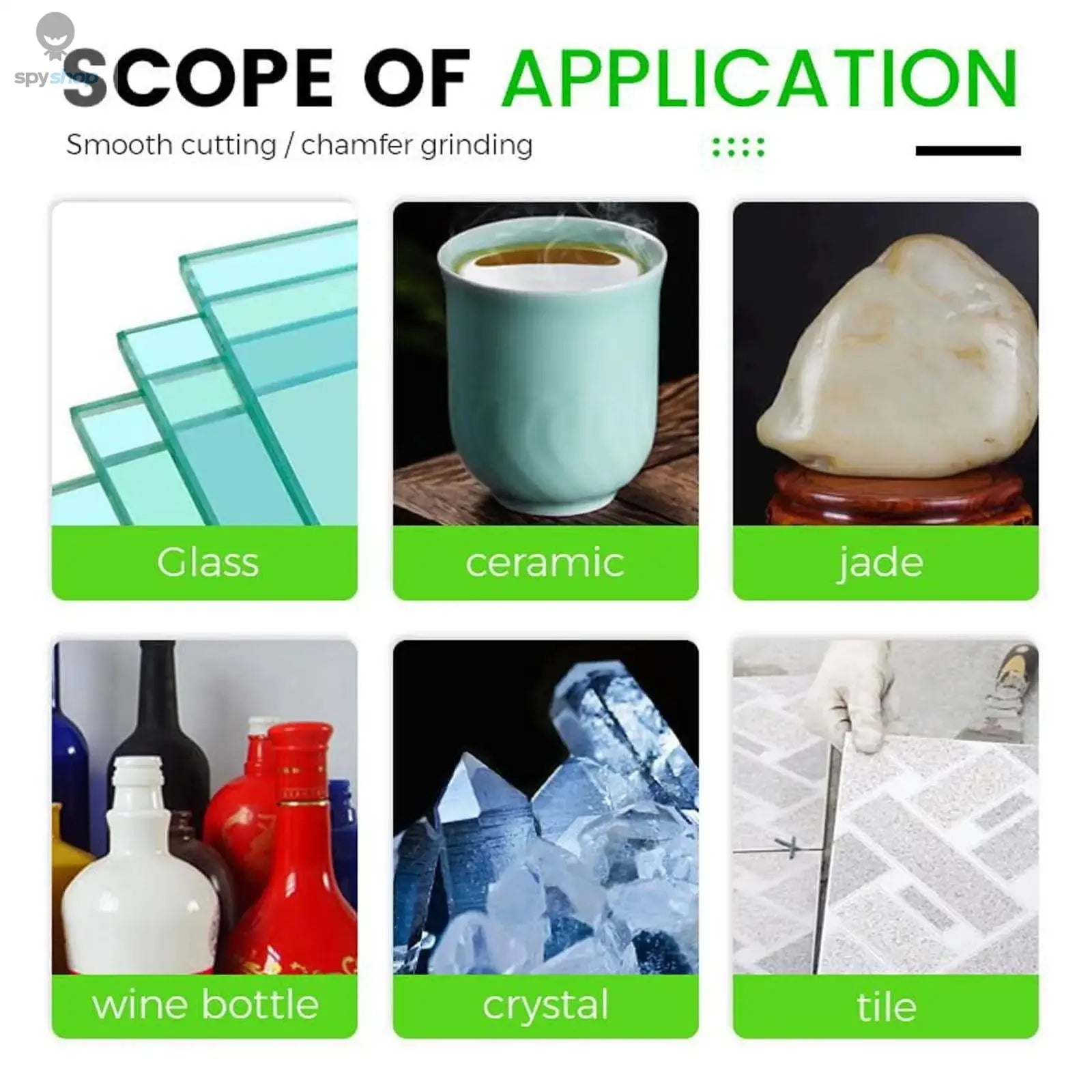 Glass Cutting Disc Diamond 100mm Marble Saw Ceramic Tile Jade Crystal Wine Bottles Grinding Chamfering Glass Cutting Tool 3/1pcs Spy-shop.com