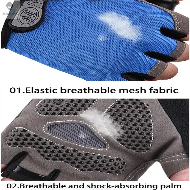 Gym Gloves Fitness Training Fingerless Men Women Bodybuilding Exercise Sports Gloves for Cycling Bicycle Anti Slip Breathable Spy-shop.com