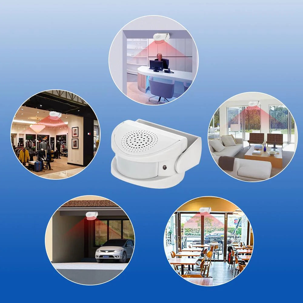 Wireless PIR Motion Sensor Door Chime Alarm with 3 Modes