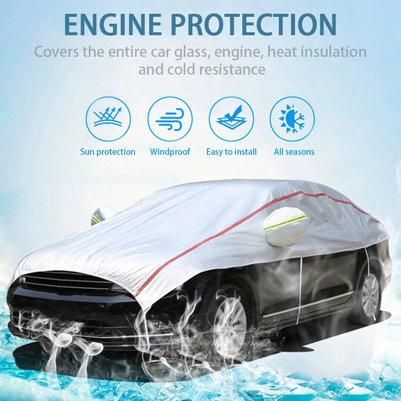 SEAMETAL Oxford Cloth Car Cover Indoor/Outdoor Sun Protection Cover Dustproof Waterproof Car Sun Shade Universal for Sedan Suv