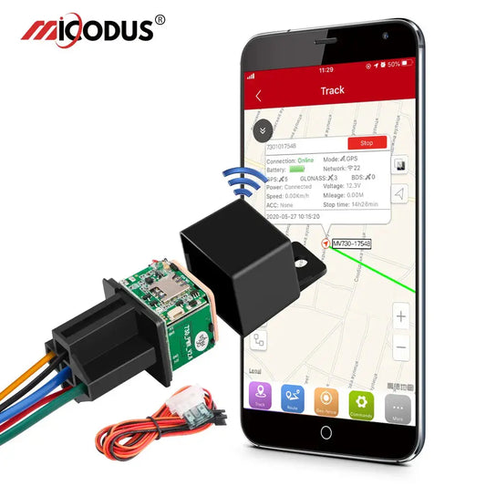 MiCODUS Relay GPS Tracker Car MV730 9-90V Cut Fuel ACC Detect 2G 4G Mini Motorcycle GPS Realtime Track Vibrate Alert FREE APP Spy-shop.com