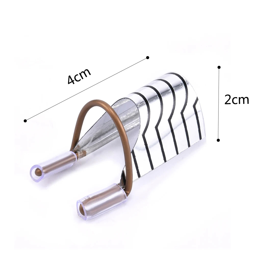 10Pcs Reusable Aluminum Nail Extension Pallets Tips Forms Nail Art Extension Sticker Builder Form Guide Stencil Manicure Tools 