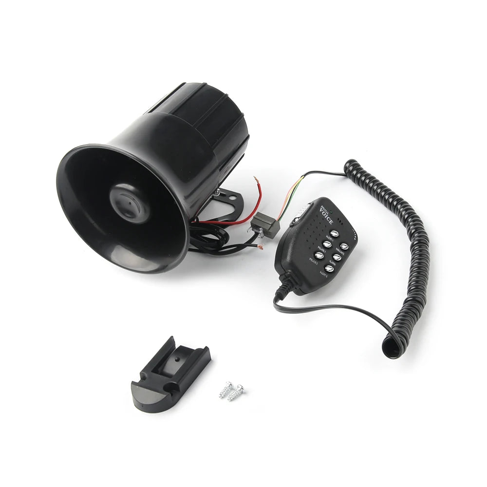 12 V Six-Tone Siren Speaker with Handheld Microphone