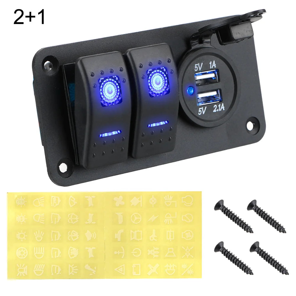 12/24 V Vehicle Switch Panel - Layout Options