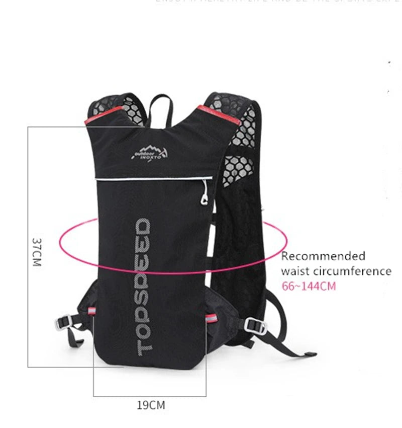 Outdoor Trail Running 5L Ultralight Backpack Hydration Jogging Vest Men Breathable Marathon Bicycle Bag Fitness Running Bag 
