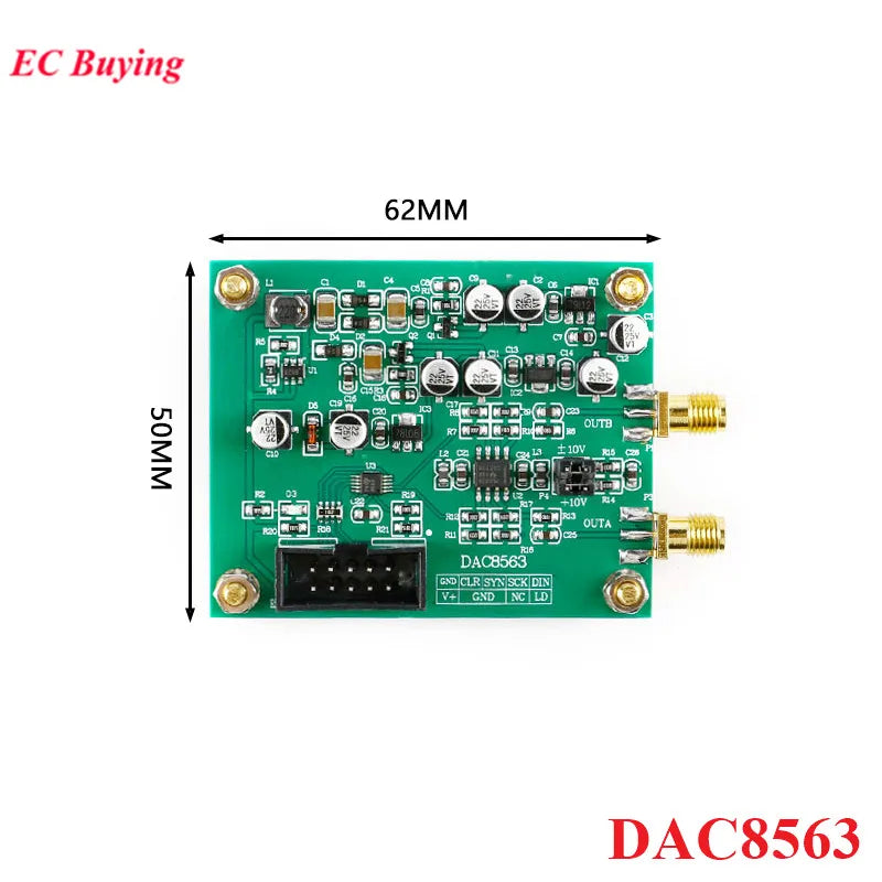 DAC8563 kétcsatornás, 16 bites DAC-modul