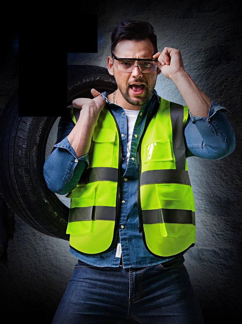 Kamizelka odblaskowa o wysokiej widoczności do użytku na zewnątrz dla bezpieczeństwa