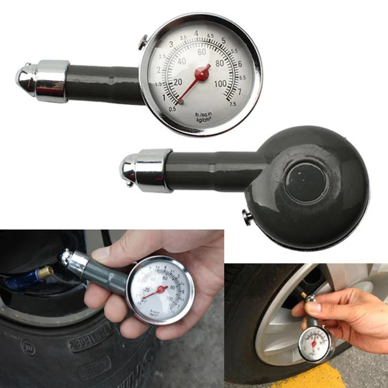 Auto Metal Truck Racing Car Tire Air Pressure Gauge Automobile Tyre Meter Vehicle Tester Monitoring System Measuring Tool
