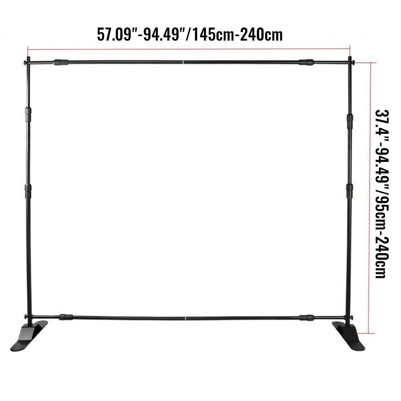 Adjustable Backdrop Stand 8x8FT / 10x8FT for Events & Photography