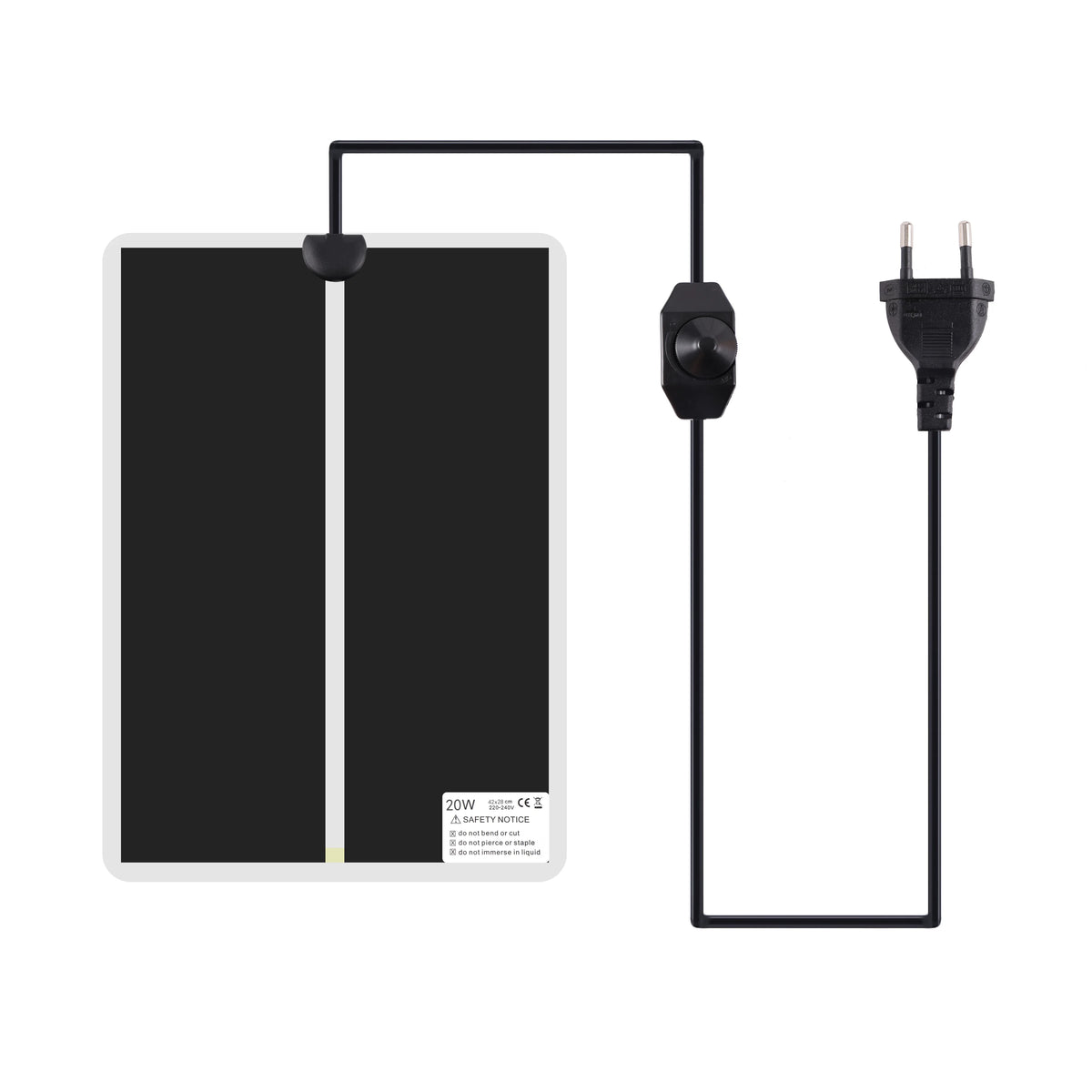 Reptile Heat Mat with Temperature Controller, 5 to 45W, EU Plug