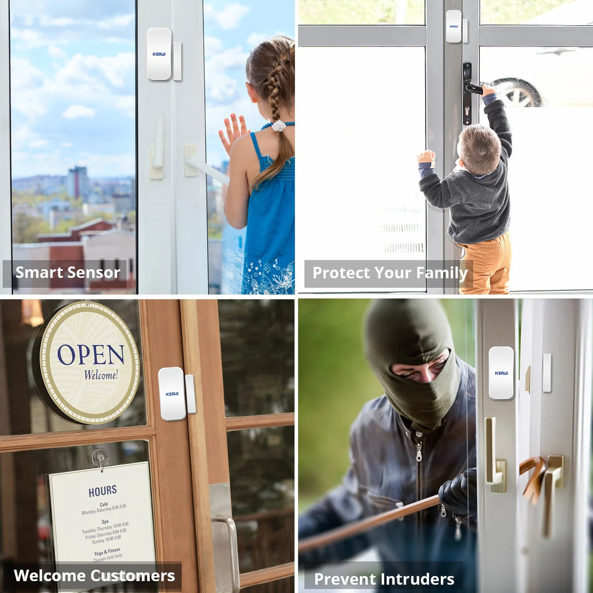 433MHz Wireless Door/Window Magnetic Contact Sensor