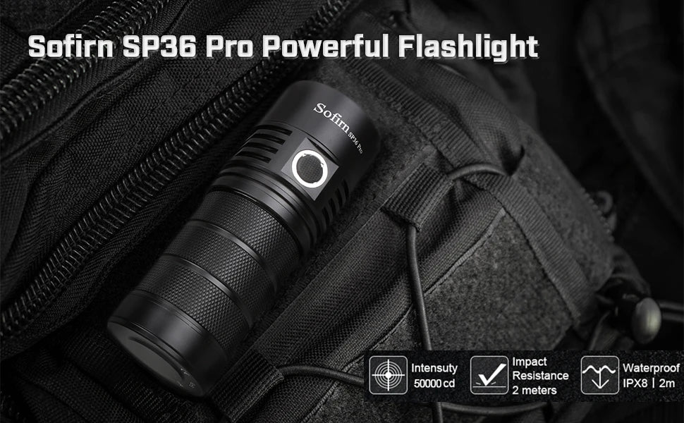 Lampe de poche LED rechargeable USB-C Sofirn SP36 Pro 8000lm