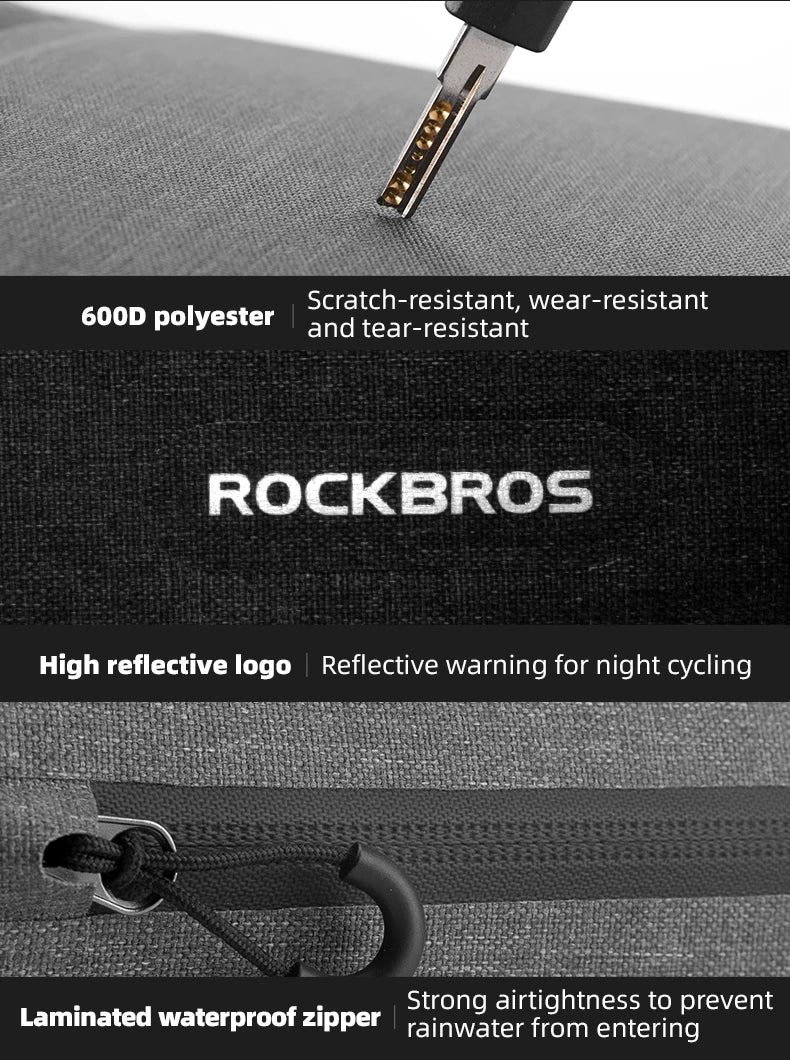 1.5L Waterproof Bike Frame Bag with 43cm Length