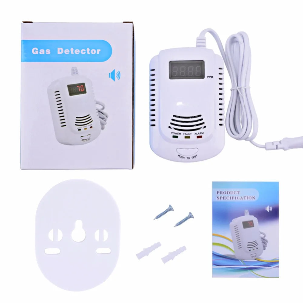 Gas Detector and Carbon Monoxide Alarm for Home Safety