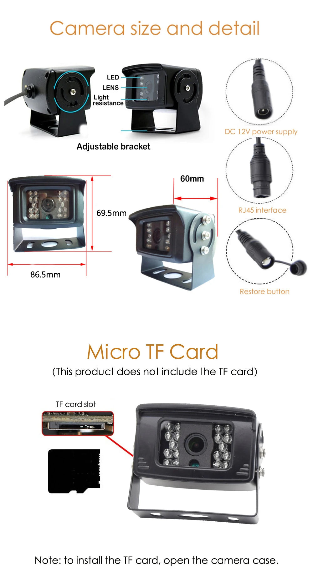 Outdoor Wireless HD IP Security Camera with TF Card Support