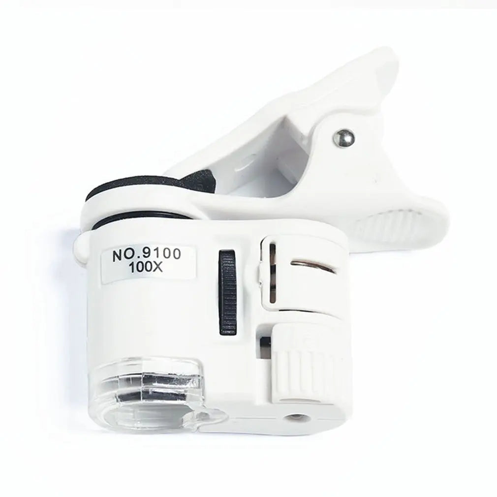 Clip-On Phone Magnifier with LED and UV Light