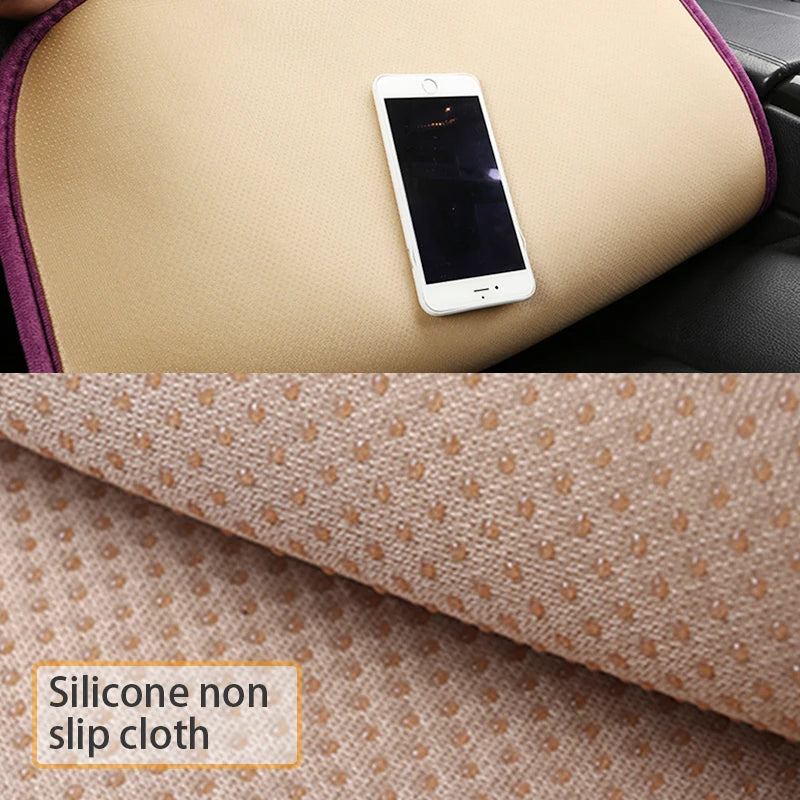 SEAMETAL Car Seat Cover Gray Ultra-Soft Plush Vehicle Seat Cushion Breathable Skin-Friendly Auto Chair Protector Pad Universal