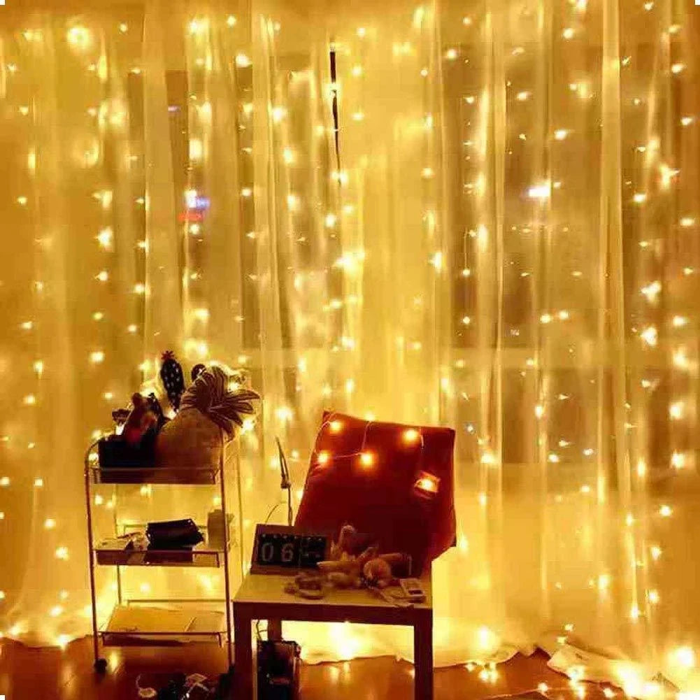 Christmas Lights Curtain Garland Merry Christmas Decor for Home 2025 Xmas Ornament Navidad Gifts Fairy Lights Festoon New Year 