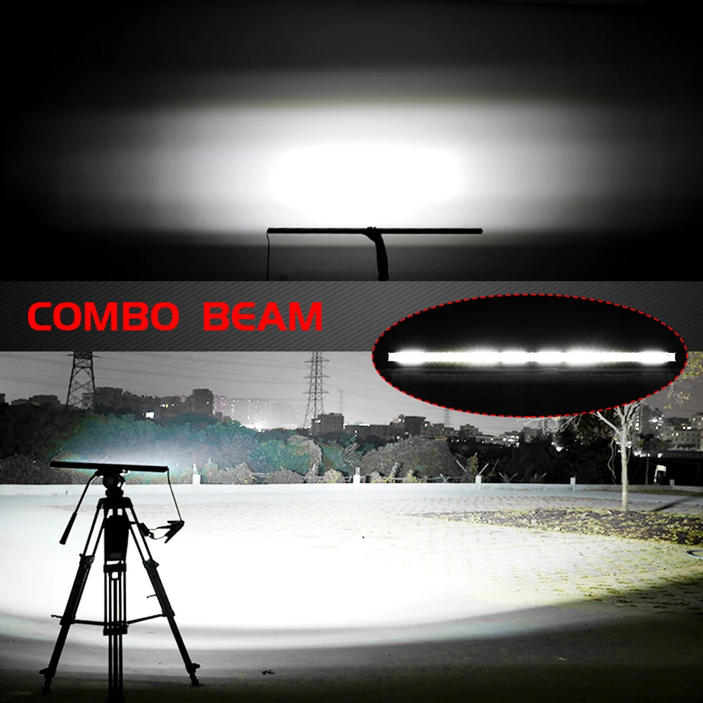 12-52 Inch Off Road LED Light Bar Combo Beam 6500K IP68