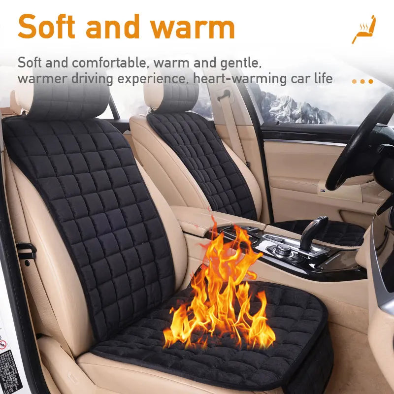 SEAMETAL Plush Car Seat Cover Soft Vehicle Seat Cushion with Backrest Pad Anti Scratch Chair Protector Universal for Sedan Suv