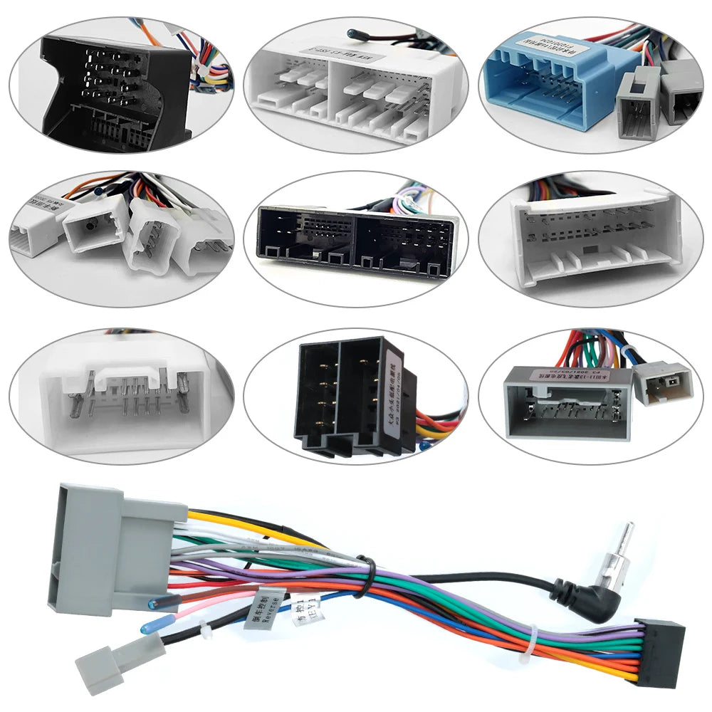 Câble ISO pour autoradio Android, accessoires pour écran 2DIN, stéréo Suzuki Kia VW Hyundai Honda Toyota Nissan Mitsubish, Ford Outlander
