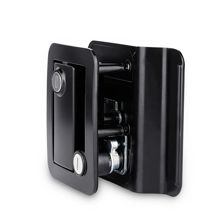 KAK RV Trailer Camper Entry Door Lock Handle Zinc Alloy Security RV Door Lock Replacement with Deadbolt Computer Key Door Handle