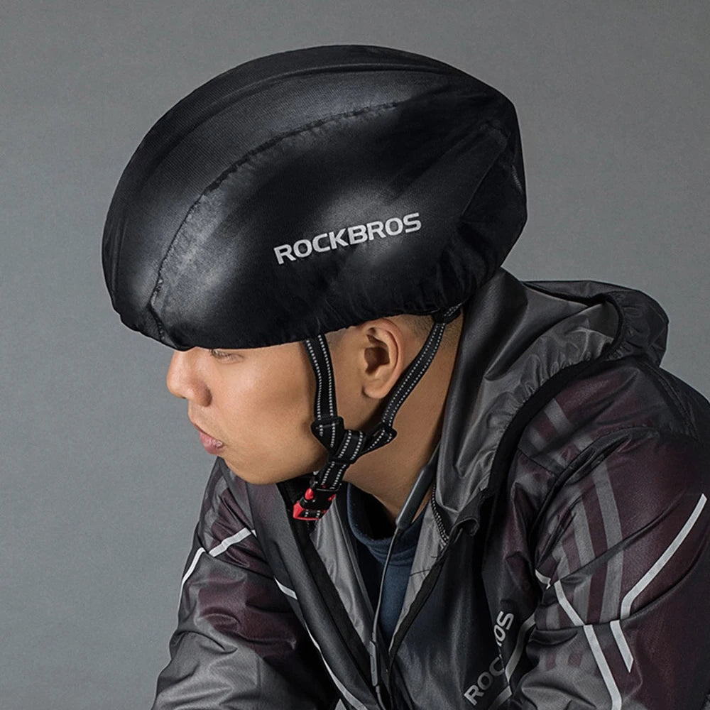 Capacete de bicicleta proteção contra chuva e vento