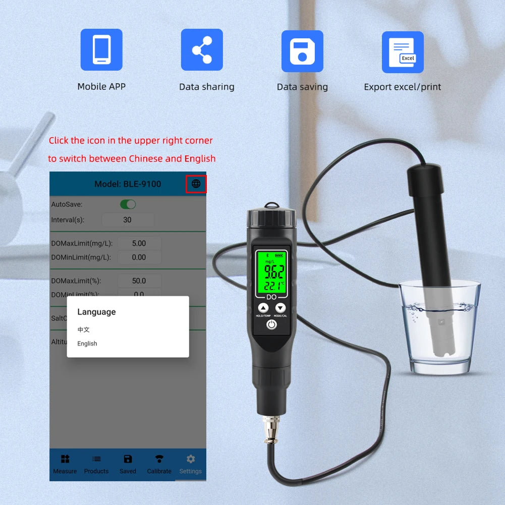 BLE-9100 Opgelopen Zuurstofmeter en Onderdelenopties