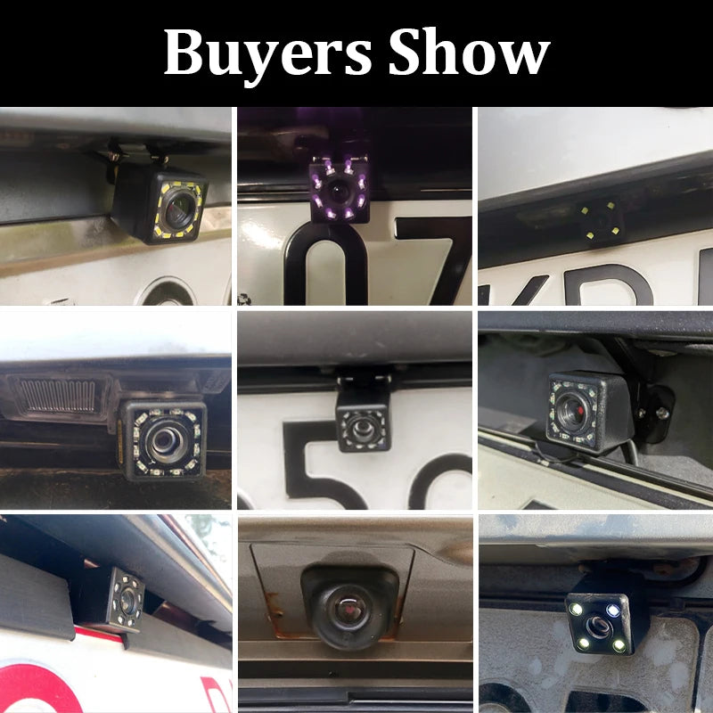 Hippcron Achteruitkijkcamera voor Auto met 8-LED Nachtzicht