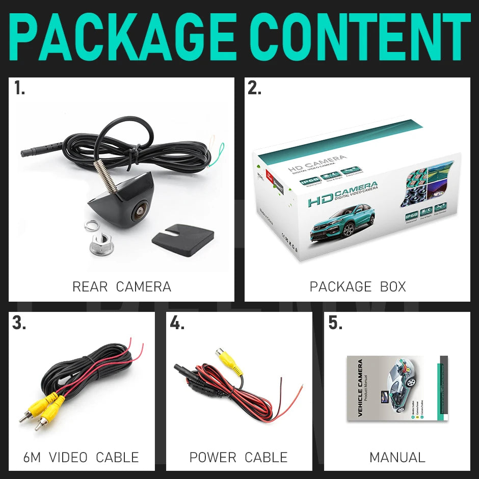 170 Degree Night Vision Rear View Camera