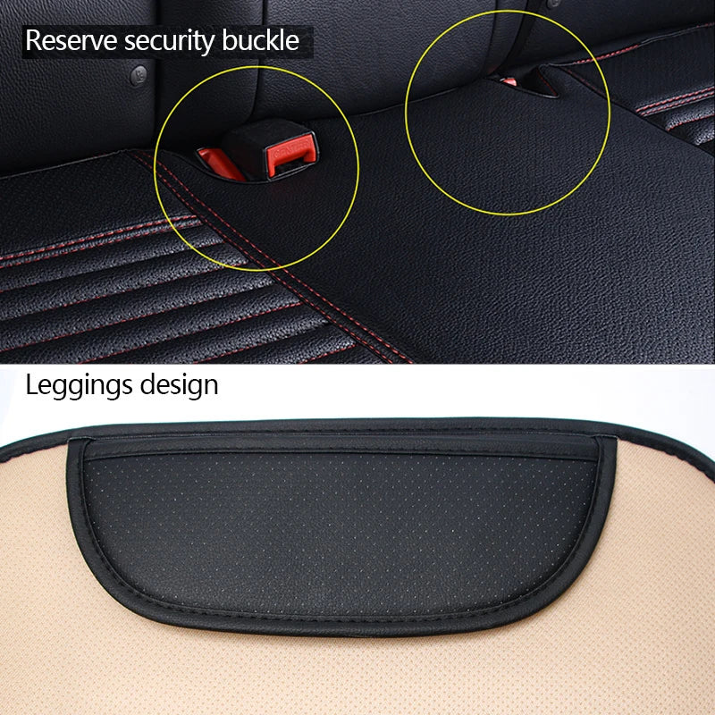 SEAMETAL Four Season Car Seat Cover PU Leather Seat Cushion Universal Breathable Seats Cover Protector Pad Interior Accessories