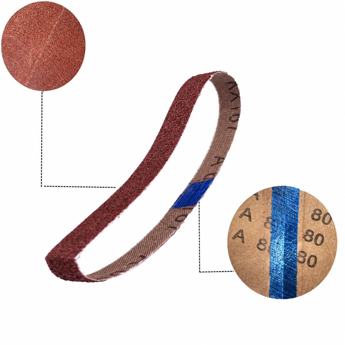 10 × 330 mm Druckluft-Bandschleifer und Schleifmitteloptionen