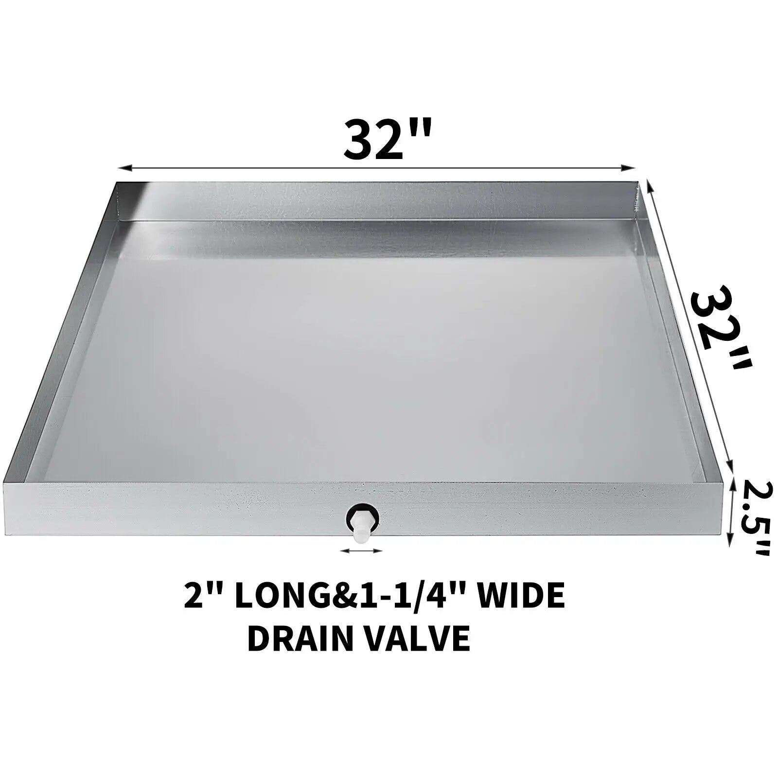 Stainless Steel Washing Machine Drain Pan with Welded Corners