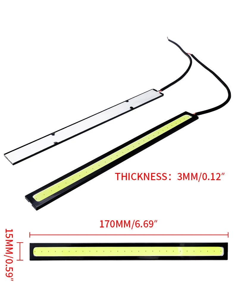 17 cm COB Vehicle LED Light Bars, Four Pieces