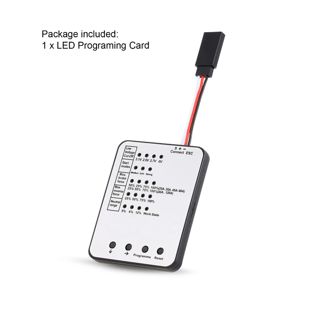 LED Programming Card for Compatible RC Car ESCs