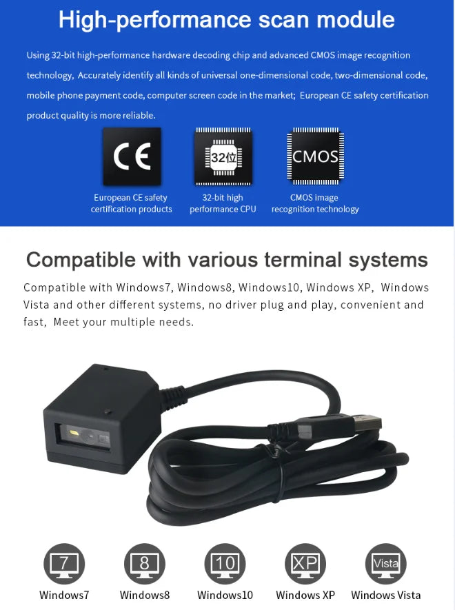 WH-3216 Embedded USB Barcode Scanner