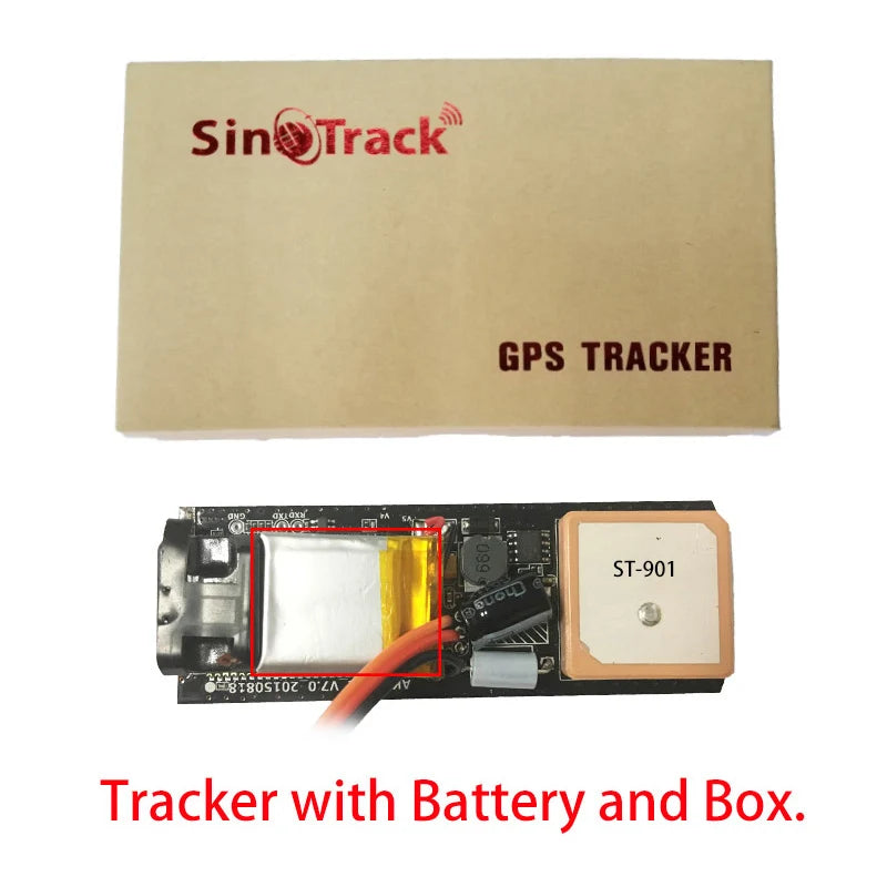 SinoTrack Mini Waterproof Builtin Battery GPS Tracker Device ST-901 901L for Car Motorcycle Vehicle Remote Control Free Web APP