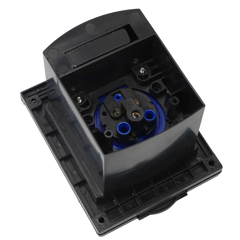 External Flush Hook Up for RV Camper Marine Motorhome Main Inlet Socket Plug Socket With Cover 220V-240V 16A