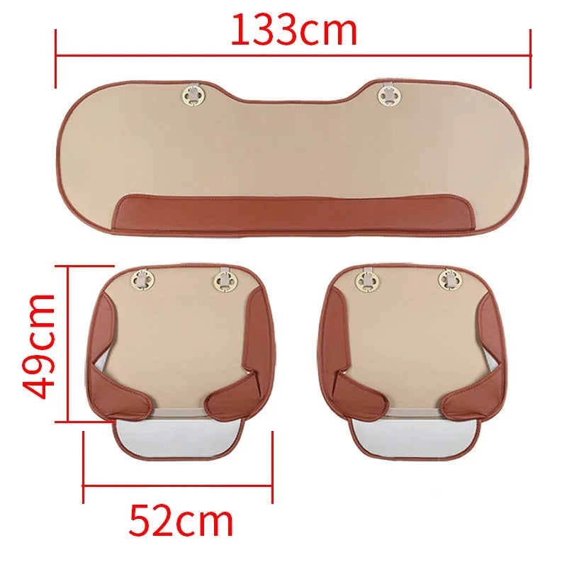 SEAMETAL Leather Seat Covers Car Cushion Four Seasons Automobiles Seat Cover Universal Pad Mats Protector for Car Seat