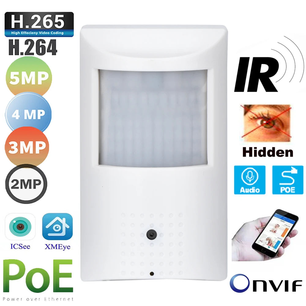 POE Mini IP Security Camera with Night Vision and Motion Detection
