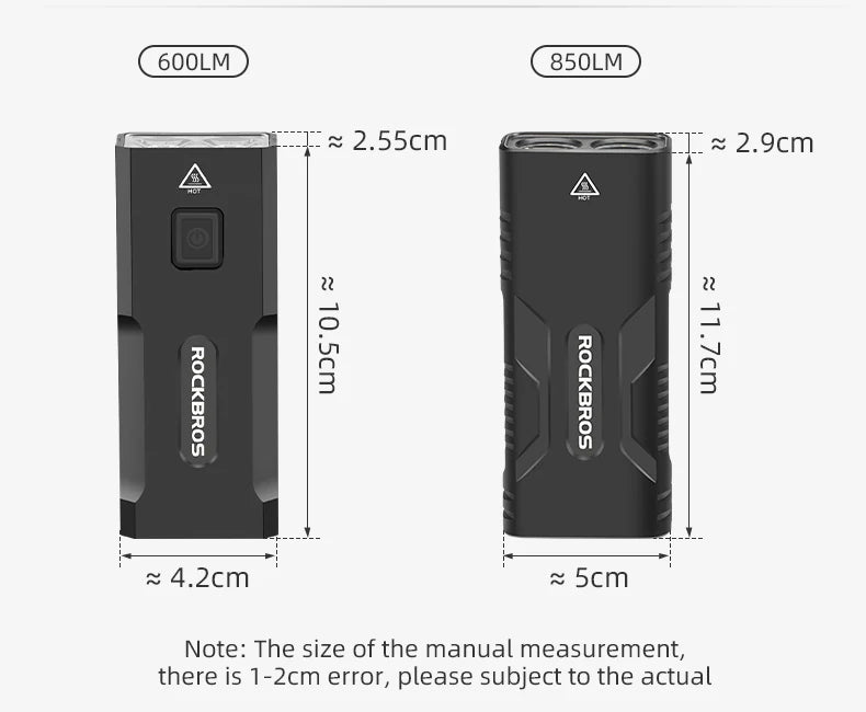 850LM Cykellygte Forlygte 10000mAh USB Genopladelig Forlygte