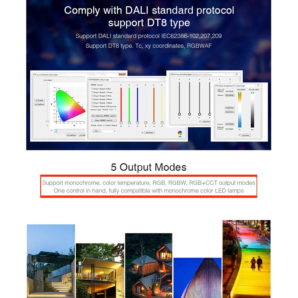 Komponenty sterowania oświetleniem DALI - opcje DL-X i paneli
