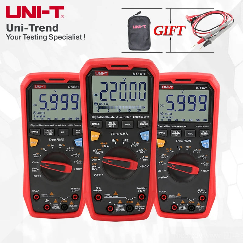 UNI-T UT61E+/B+/D+ Multimetro digitale intelligente; Misuratore universale per manutenzione elettricista ad alta precisione True RMS