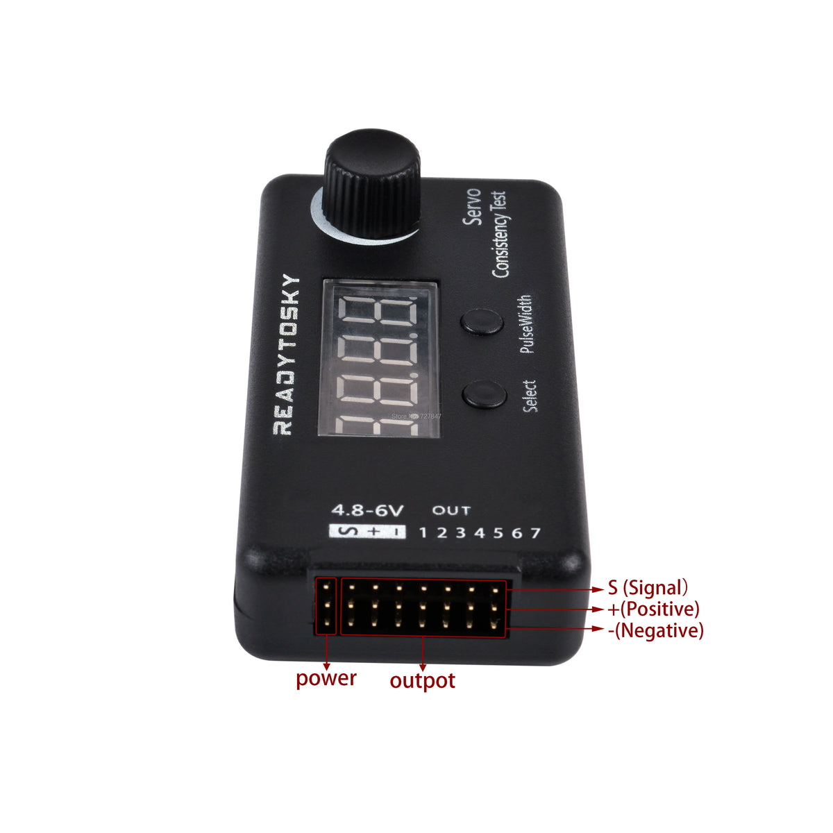 Digital RC Servo & ESC Tester, 4.8–6V with Pulse Display