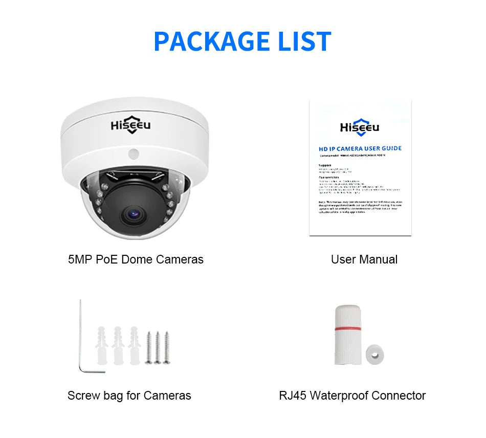 5MP Dome PoE IP Camera with Face Comparison